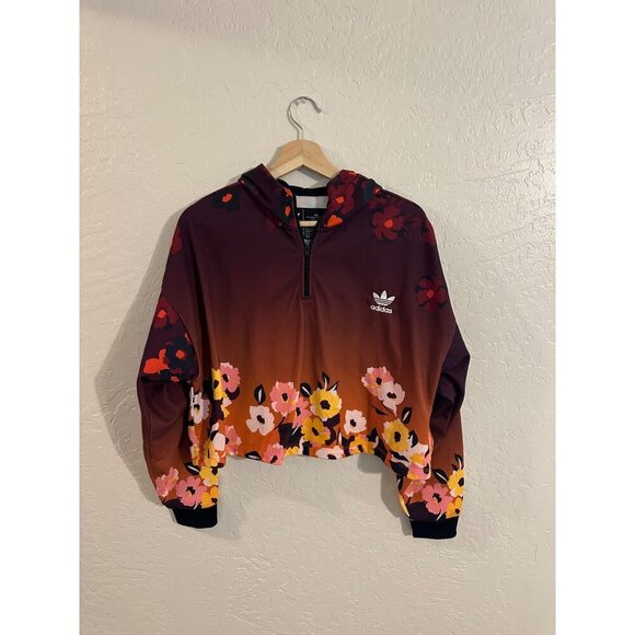 Adidas Her Studio London Cropped Floral Sweater - Picture 2 of 10